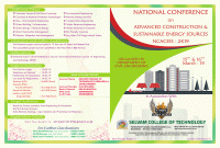 National Conference on Advanced Construction and Sustainable Energy Sources NCACSES 2k19 National Conference Poster